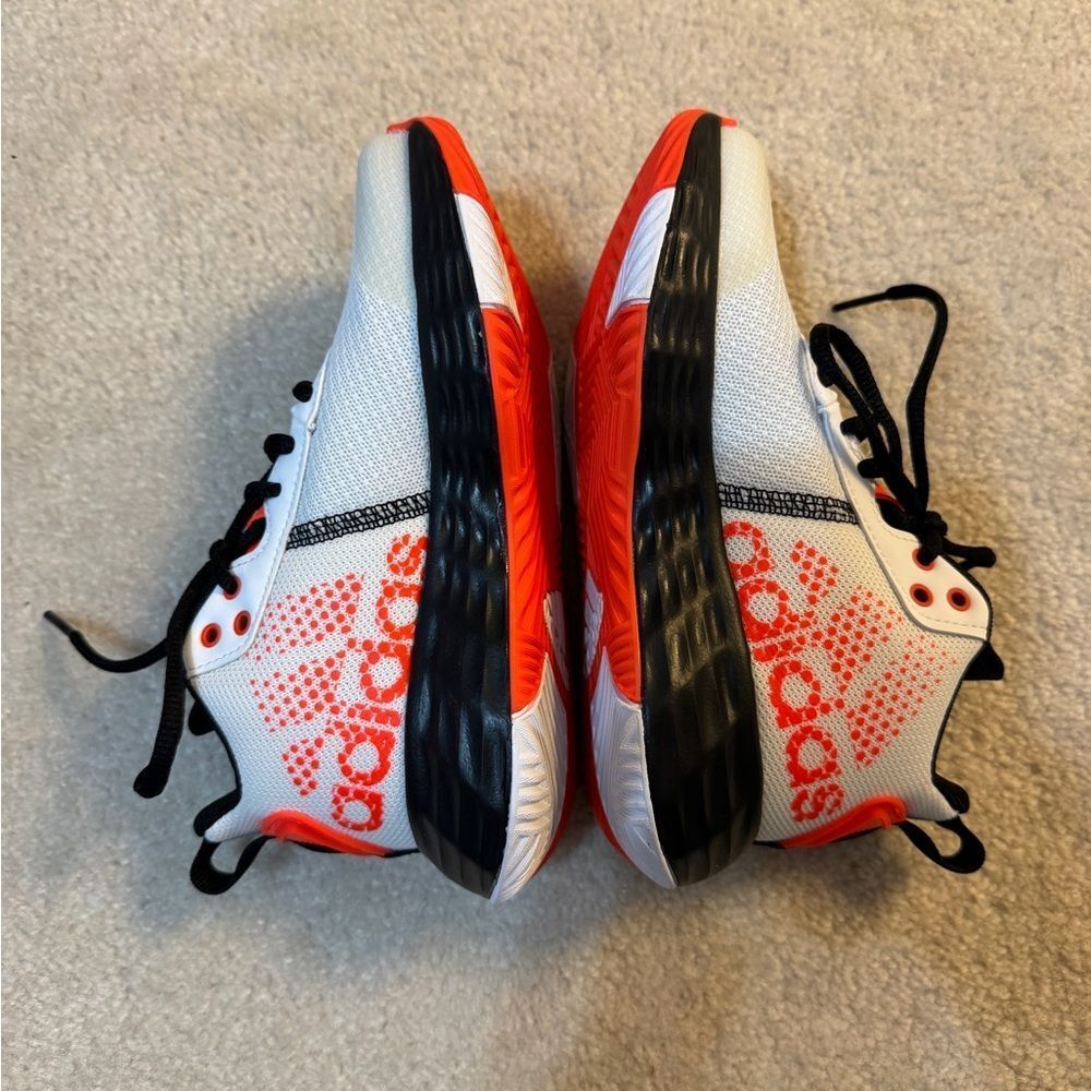 Boys Adidas Own The Game 2.0 J "White Solar Red" Basketball Shoes Sz 13 NWOT - Picture 3 of 6